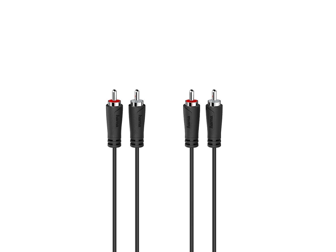 Cabo De Áudio Hama Com 2 Conectores Rca 2 Conectores Rca De 0,75 M Aquaforge