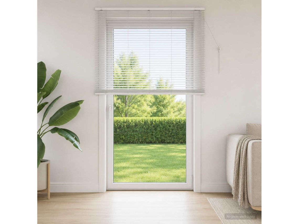 Vidaxl Cortina Veneziana Branco 160 X 250 Cm 35 Mm