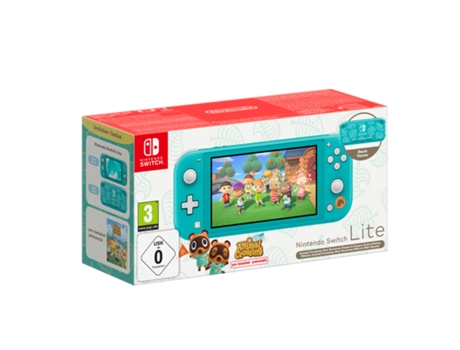 Consola Nintendo Switch Lite Turquesa + Jogo Animal Crossing: New Horizons  (Pré-instalado)