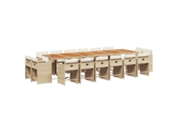 Garden Dining Set, Garden Dining Sets Vidaxl Bege Rattan / Vime (n/a)