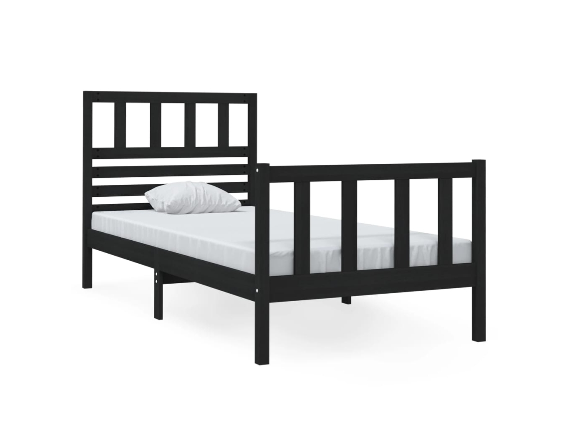 Bed Frame, Bed Frames Vidaxl Preto Madeira (75 X 190 Cm)