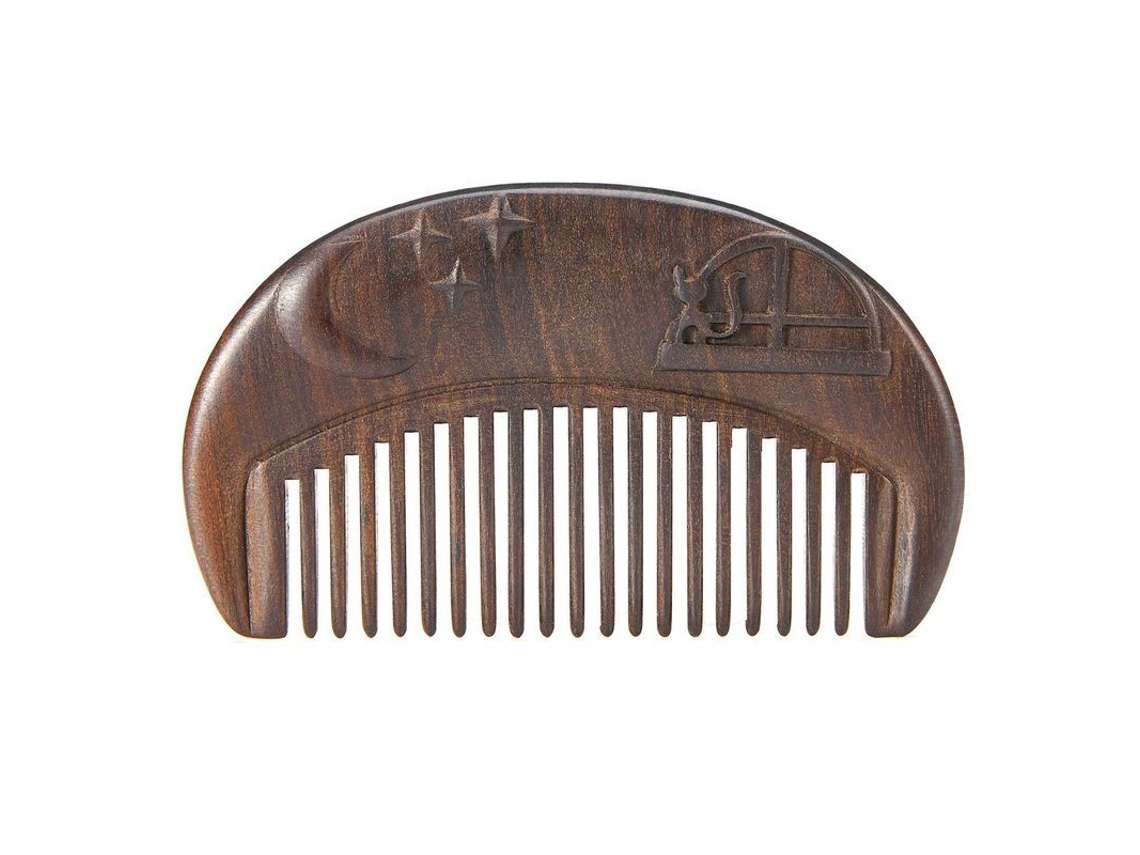 Peine De Sandalo Negro Africano Natural Pequeño Para Niños Desenredar Pelo Corto Antiestático
