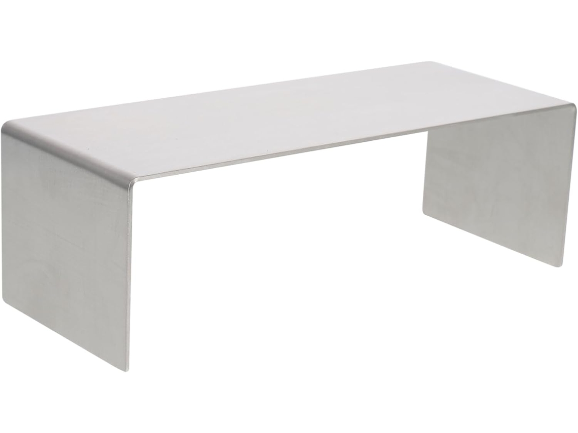 Suporte Portátil para Encomendas Stobaza em Aço Inoxidável Prateado, Compacto e Resistente, Ideal Lojas. Calça