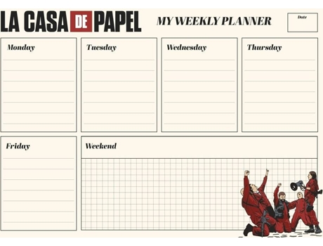 Calendário  (A4 - Semanal)