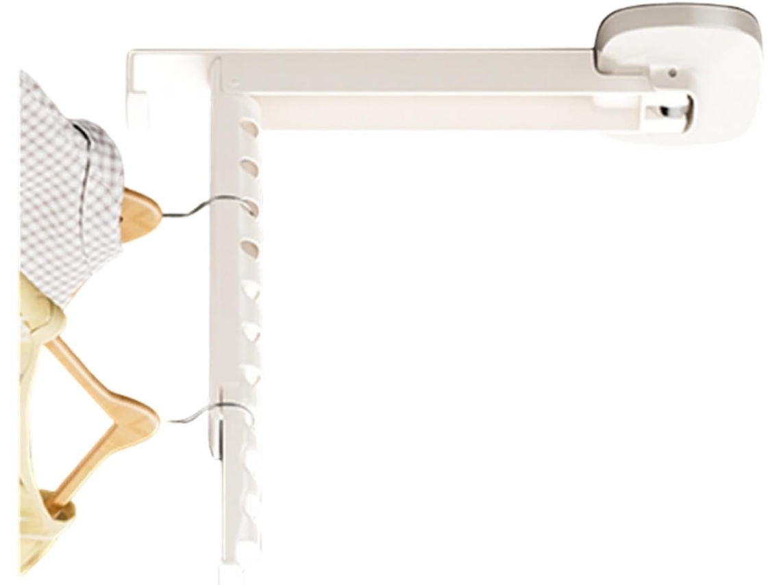 Varal De Roupas Dobrável Com Ventosa, Haste Única, Componente Resistente Em Abs, Ideal Para Quarto, Banheiro, Porta E