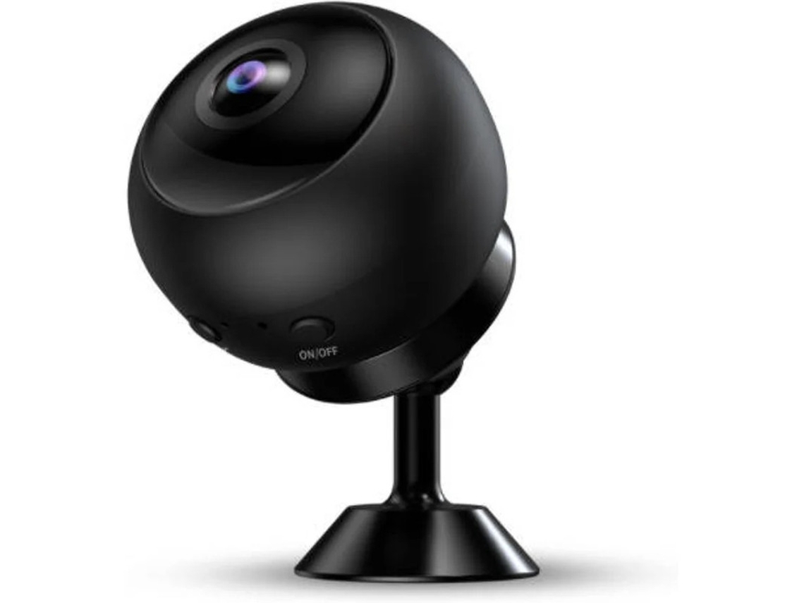 Minicâmera IP sem fio Bestvite Wifi HD 1080p (preta)