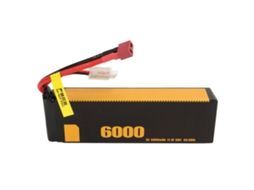 Bateria Lipo 3s 11.1v 6000mah 60c Case Duro Para Modelos Rc Fs 1/10 1/8 T Plug