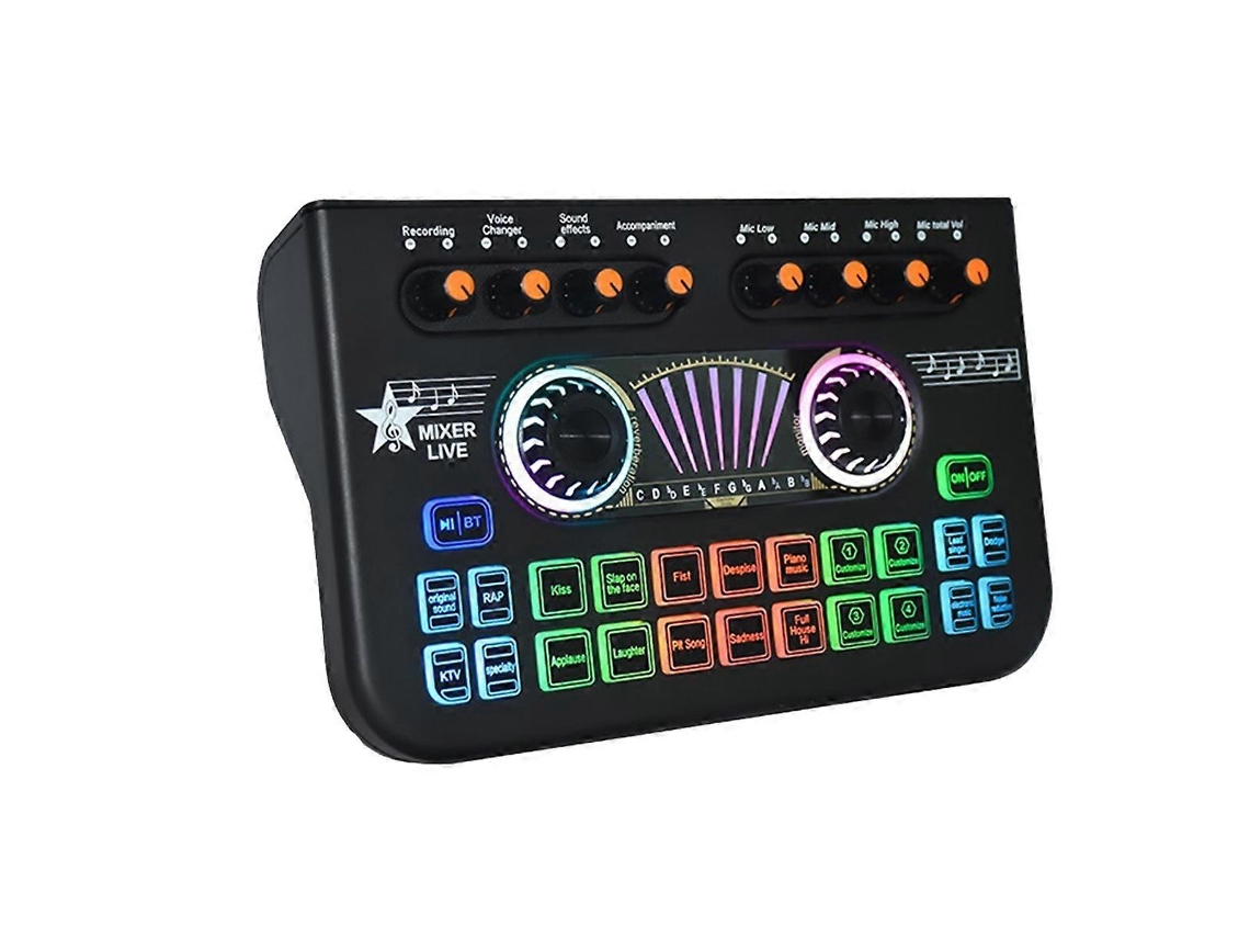Brilvibera X3 Live Voice Mixer Sound Interface Console, Live Sound Card, Black