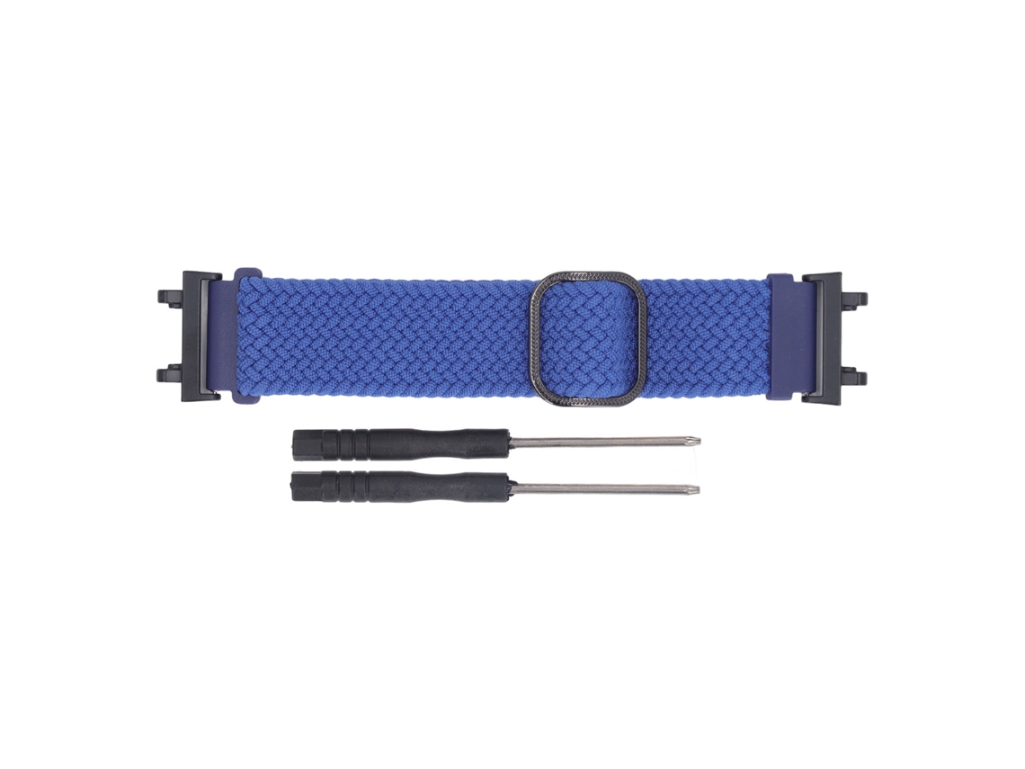 Pulseira de Relógio Tecida em Náilon Ajustável para Amazfit Active Edge A2212 Azul Escuro