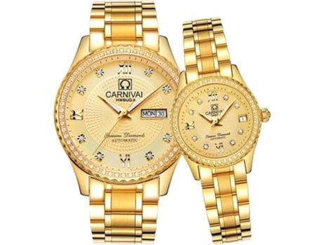 Diamond Gold Relógio Mecânico Automático Relógio Elegante Lasca Sziqiqi