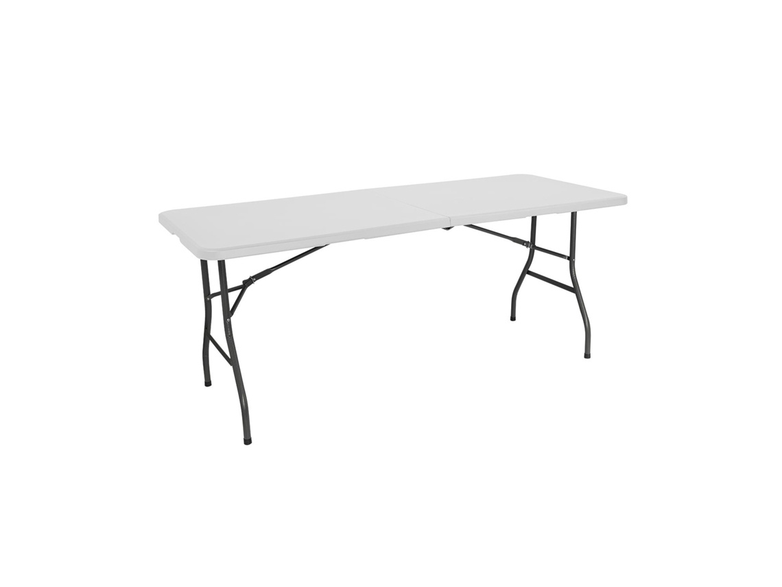 Mesa dobrável 240cm retangular branca THINIA