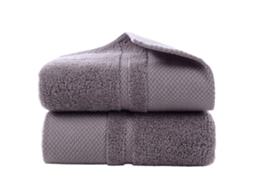 Conjunto de Toalha NEVEANCE Macias Absorventes Hotel Banheiro Algodão Cinzento - 2pcs (34x74cm)