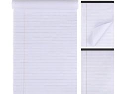 3 Peças Bloc-notes A4 Blanc, 3 Cadernetas, Papel, Linhas Grandes