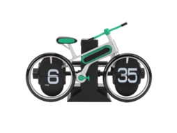 Baok-reloj Flip Reloj En Forma De Bicicleta Retro Mecânico Operado Por Baterias Para Oficina Hogar Verde