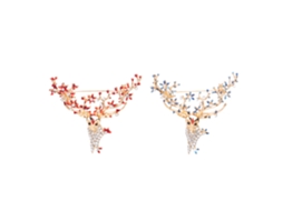 Laxiscreed Conjunto De 2 Broches Femininos Em Liga Com Animal E Strass Para Elegância
