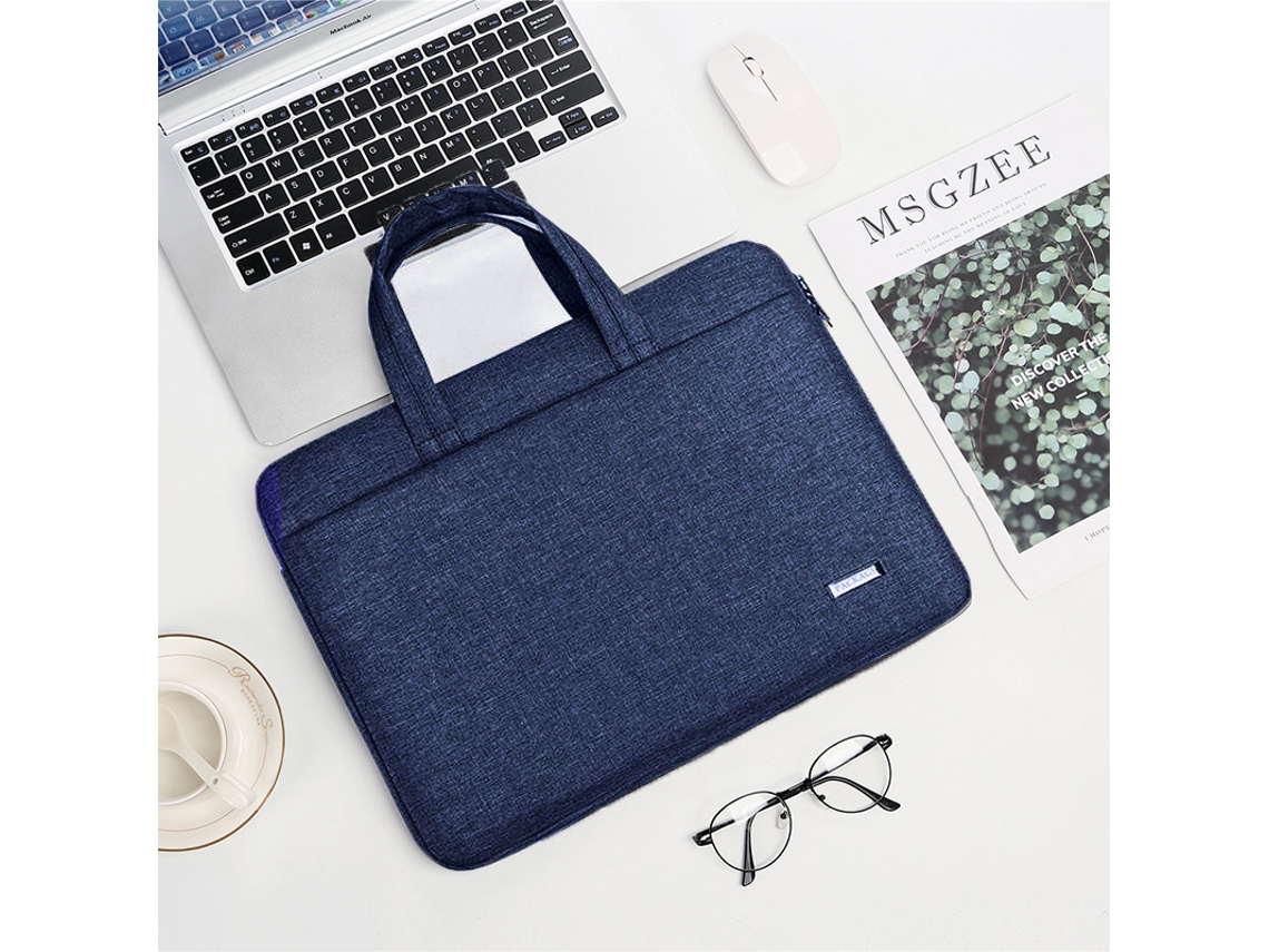 Bolsa Para Portátil De 15-16.1 Polegadas, Tecido Resistente A Riscos, Alças Duplas Reforçadas Azul Hexinyigjly
