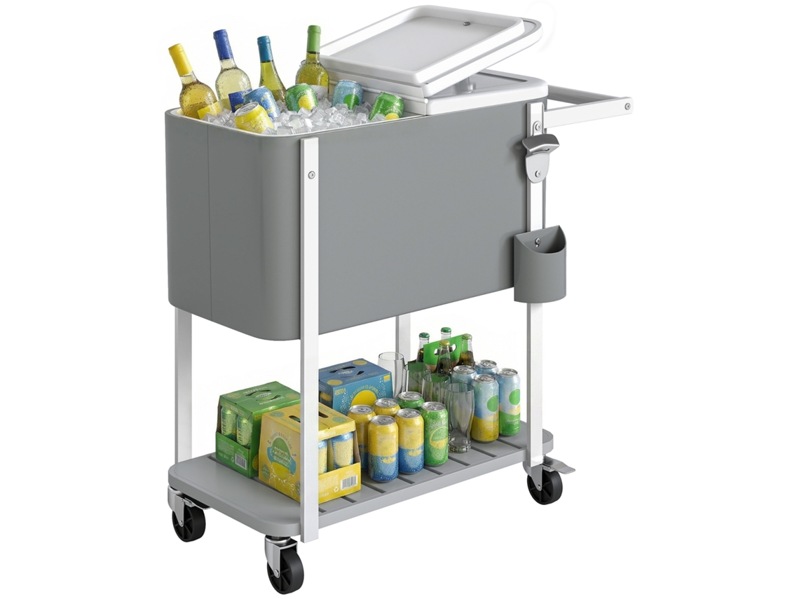 Carrinho Refrigerado 56l com Rodas, Prateleiras, Abridor SINI TECH STORE