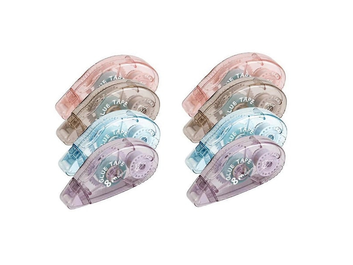 Fita Dupla Face, 8 Rolos, Fita Adesiva Dupla Face, Pacote Com Fita Adesiva Scrapbooking (8 Mm X 64 M)