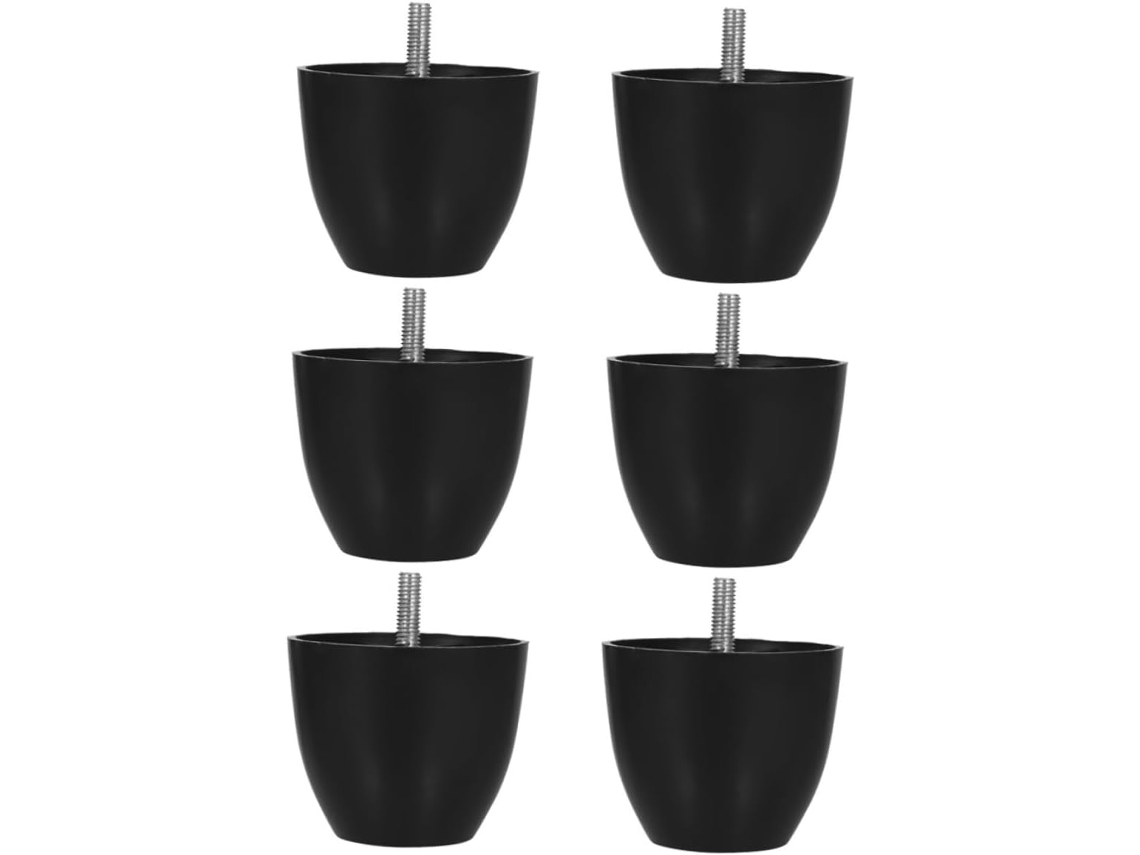 Conjunto De 6 Pés Móveis Com Rosca, Em Plástico, Ajustáveis, Para Substituição De Pés Sofá, Cadeira, Armário E Mesa
