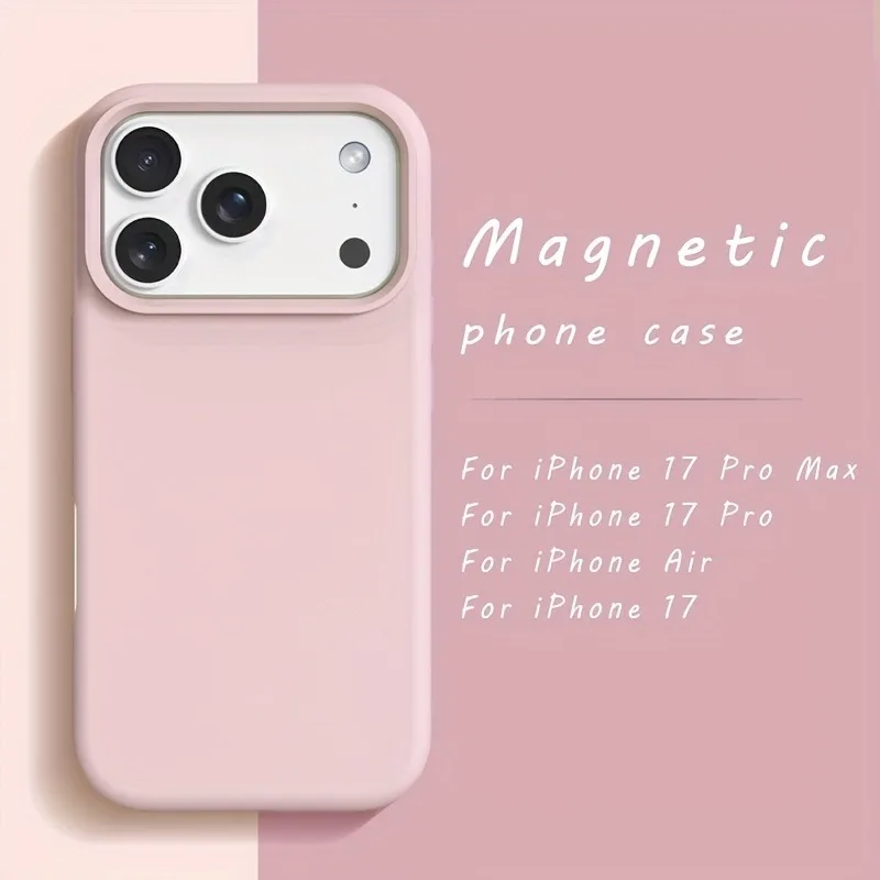 Capa Magsafe Para Iphone (iphone Air Rosa), Feita De Silicone Líquido.