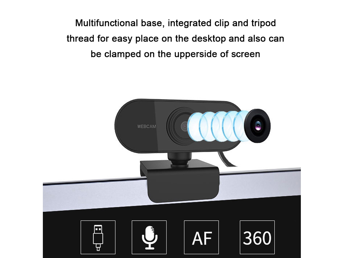 Laxiscreed Câmera De Vídeo 1080p Com Microfone Integrado Para Desktop