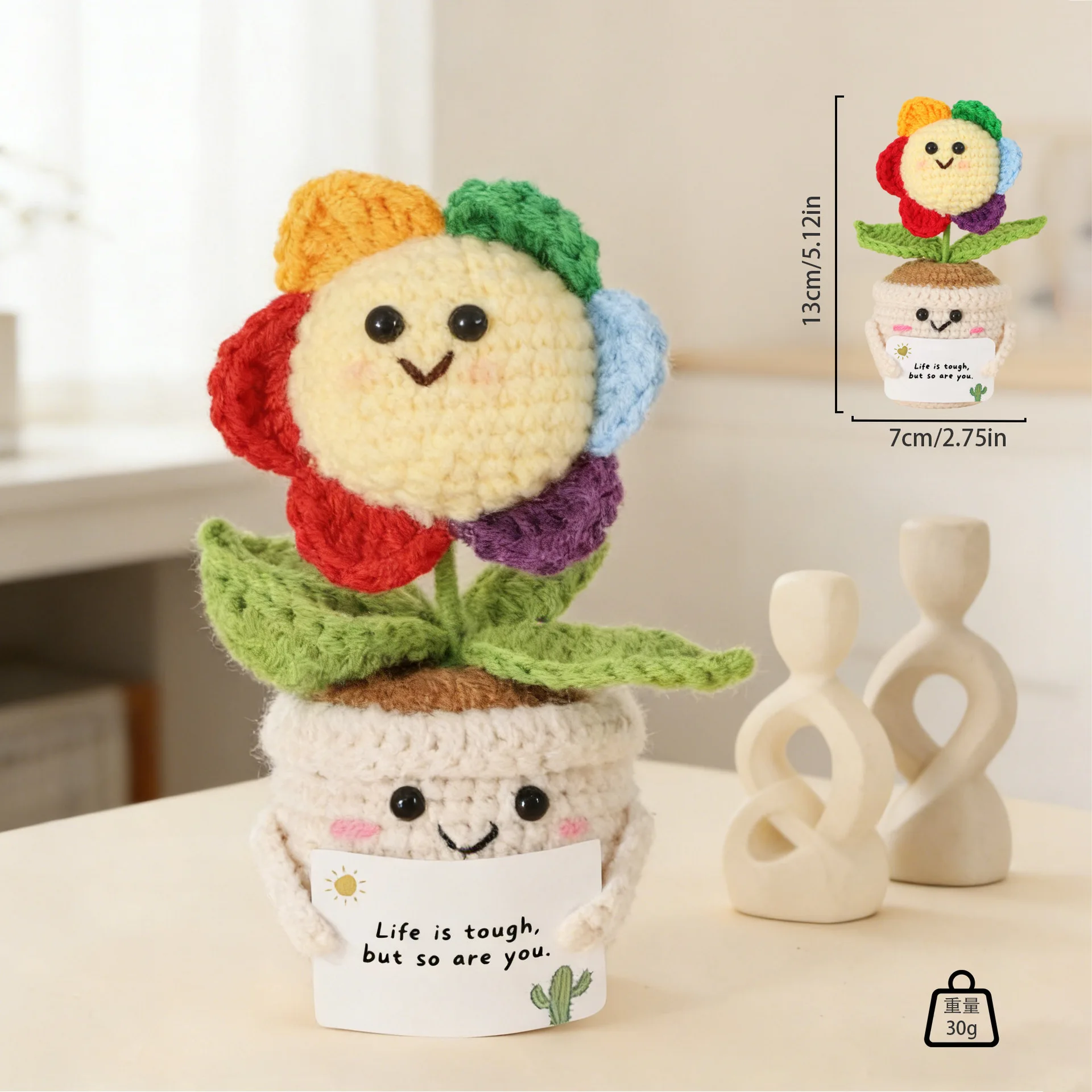 Novo Vaso De Tulipas De Crochê, Feito À Mão, Plantas De Crochê