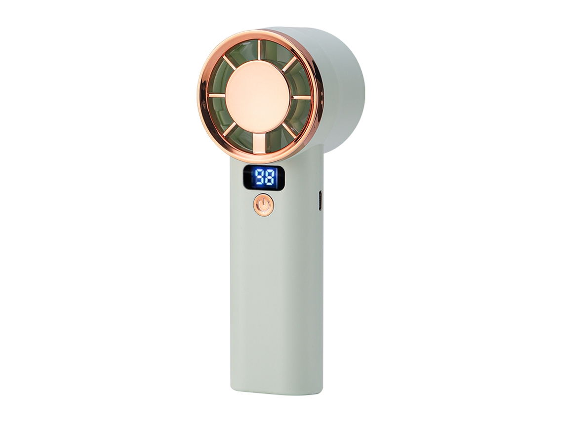 Ventilador Portátil Verde Menta: Resfriamento Portátil Com Bateria De Longa Duração