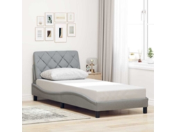 Vidaxl Estrutura De Cama Sem Colchão 90x190 Cm Tecido Cinzento-claro