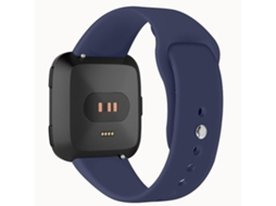 Lurelia Pulseira De Silicone Cor Sólida, Compatível Com Fitbit Versa 2// Lite, Azul Marinho, Acabamento Moderno