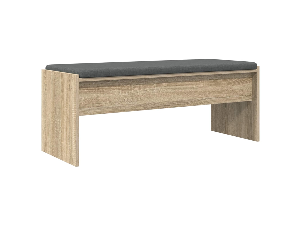 Banco de Hall com Almofada Carvalho Sonoma 103x38x40 cm