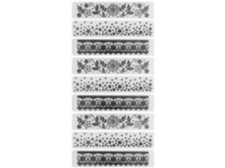 9 Peças Carpeta De Embossing Plantilla De Plástico Diy Para Gravura Em Cartões Scrapbooking
