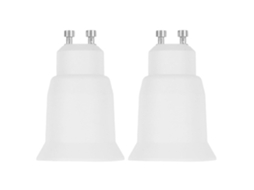 Adaptador De Soquete De Lâmpada G9 Para E27 Em Plástico Branco.