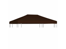Vidaxl Cobertura De Gazebo 310 G/m² 3x4 M Castanho