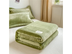 Manta de Flanela Fansu Cor Sólida Quente e Macia em Microfibra Ideal para Cama Sofá Todas as Estações 230x250c