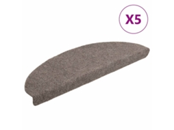 Conjunto de 5 Tapetes de Escada Autoadesivos Bege Semicircular Grande MAISON EXCLUSIVE (65x21x4 cm)