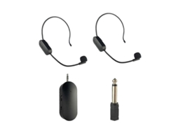 2.4G Wireless Head Mounted Lavalier Microfone Conjunto Transmissor Com Receptor Para Amplificador Voz Sp Sygo