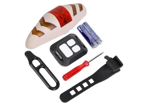 Alomejor sinal de mudança de direção de bicicleta LED luz traseira sinal de mudança de controle remoto sem fio para bicicletas de montanha (branco)