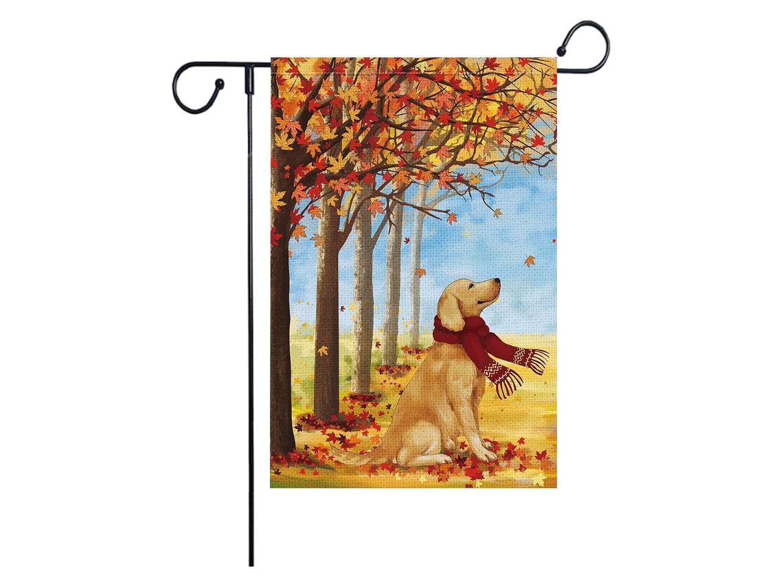 Outono Jardim Bandeira Serapilheira Outono Ação de Graças Abóbora Jardim Bandeira Quintal Decoração Ao Ar Livre NEVEANCE