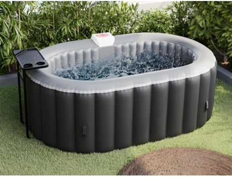 Spa Hinchable Ovalado B-Lucky 2 Personas 190X120X65Cm 90 Chorros Negro VOGUE SPA