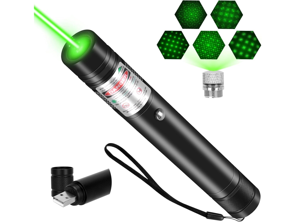Apontador Laser Verde Recarregável ZRUXE Alta Potência Longo Alcance com Tampa Estrela Ideal para Astronomia Arquitetura e Aventuras Ao Ar L