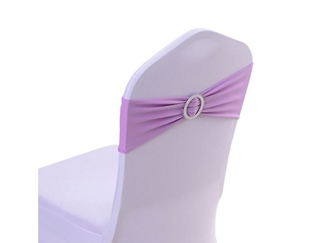 30 peças elástico para cadeira de nó 1436 cm para festa de casamento decoração de noite lilás BIGOOD