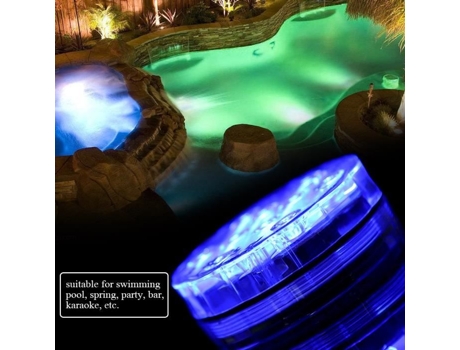 2 peças multifuncional piscina subaquática LED luz à prova dágua com controle remoto para piscina/festa/bar/karaokê --- RAC RAC