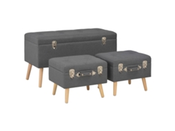 Stool, Stools Vidaxl Cinzeto Tecido (n/a)