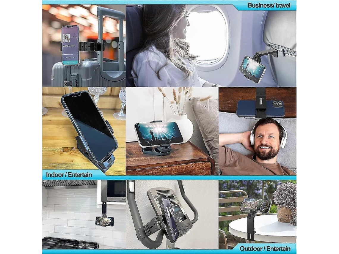 Suporte Para Celular Getit Para Viagens De Avião, Suporte Mãos-livres Compatível Com Bandeja De Mesa, Suporte Universal Para Celular, Acessórios De Vi