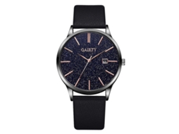 Relógio de Quartzo Masculino Céu Estrelado com Pulseira de Couro Pu Fashion Simples