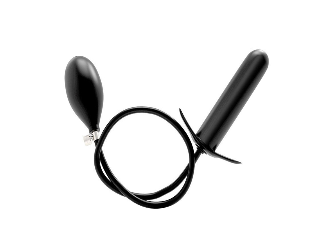 Tapón Anal Inflável Ajustável De Silicone Expansível Preto Tipo 3