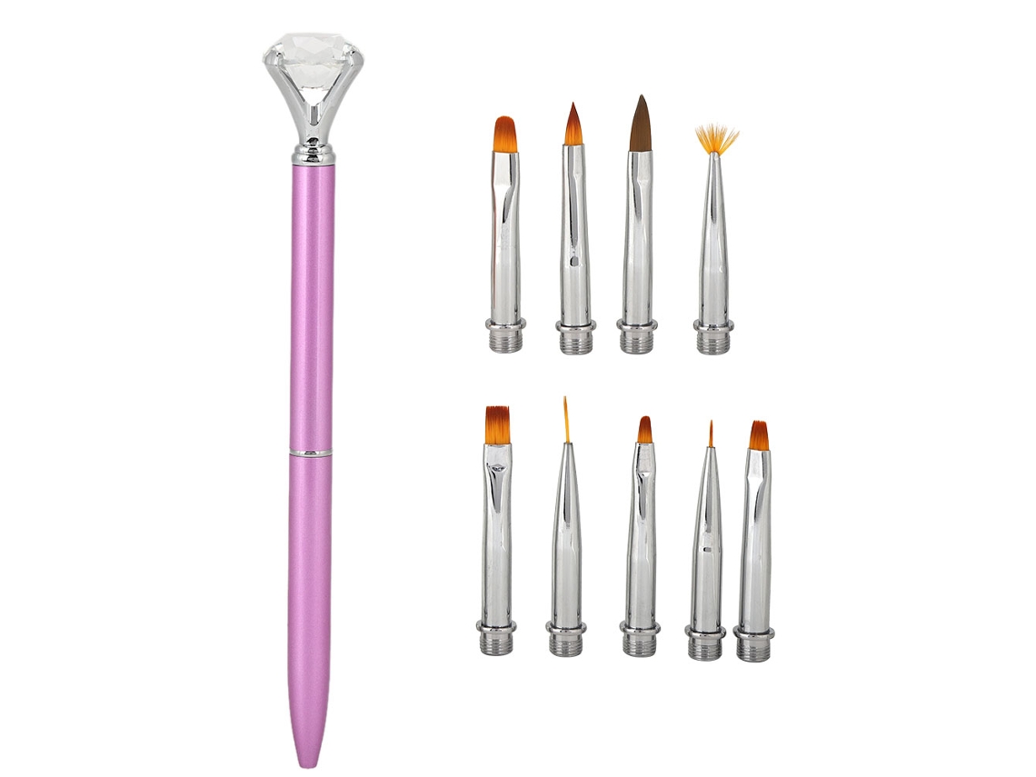 Caneta de gel UV multifuncional e destacável para pintura, desenho e nail art (roxa)