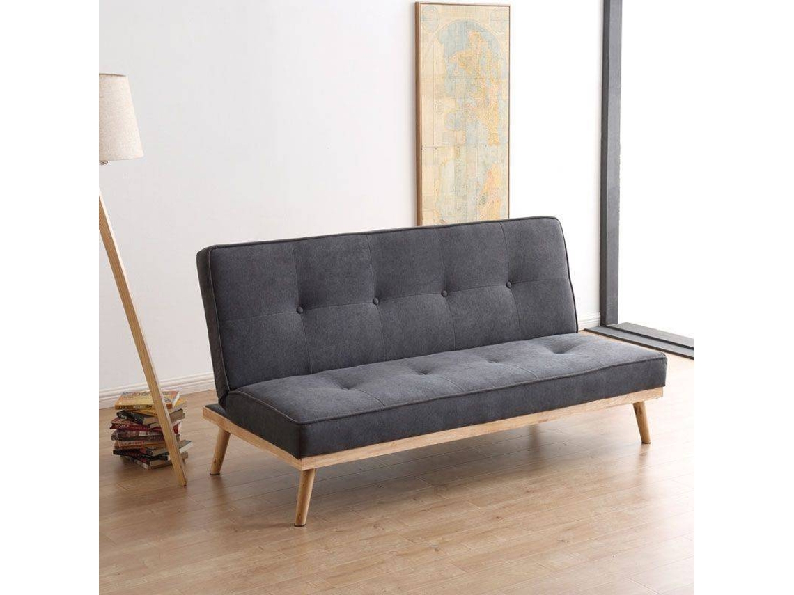 Sofá Cama ABECEDARIO (Cinzento Tecido Sofá 180 x 75 x 83 cm Cama