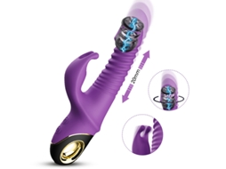 Vibrador De Coelho, Rotao Telescpica Automtica De 360, Brinquedo Sexual Masturbador Para Mulheres (roxo)