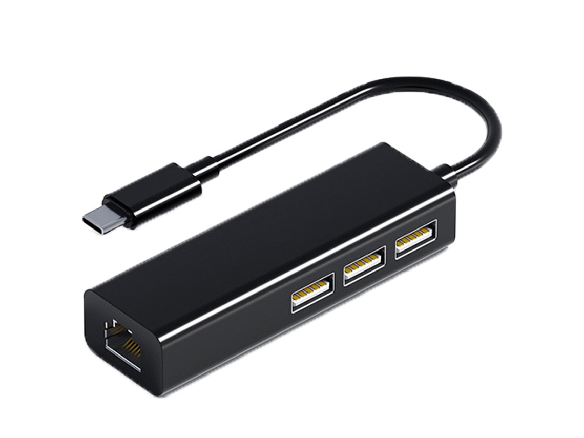 Adaptador Notebook USB C para RJ45 4 Portas YANYXR